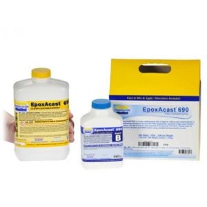 Epoxacast 690 UV Dayanımlı Optik Şeffaf Döküm Tipi Epoksi Reçine Trial Size - 1.18 Kg